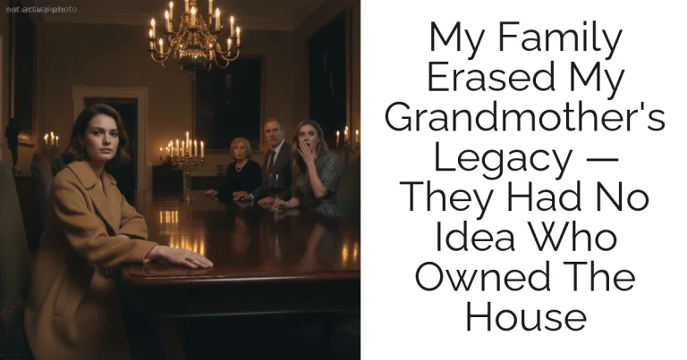 My Family Erased My Grandmother's Legacy — They Had No Idea Who Owned The House