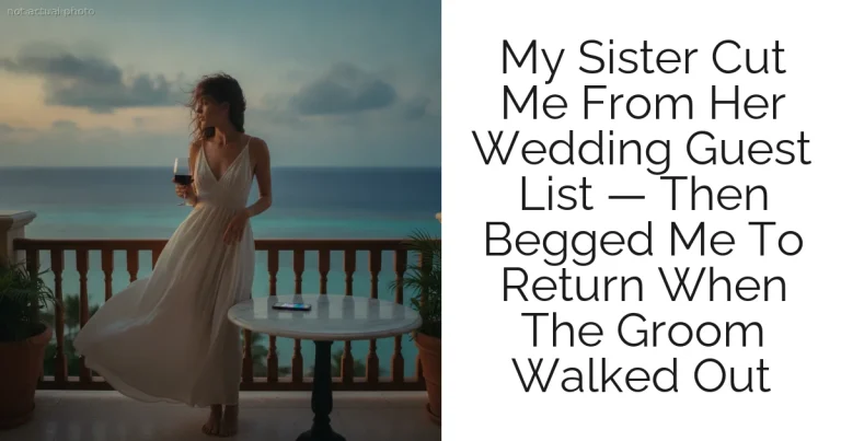 My Sister Cut Me From Her Wedding Guest List — Then Begged Me To Return When The Groom Walked Out