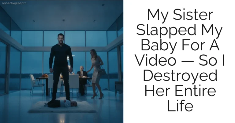 My Sister Slapped My Baby For A Video — So I Destroyed Her Entire Life