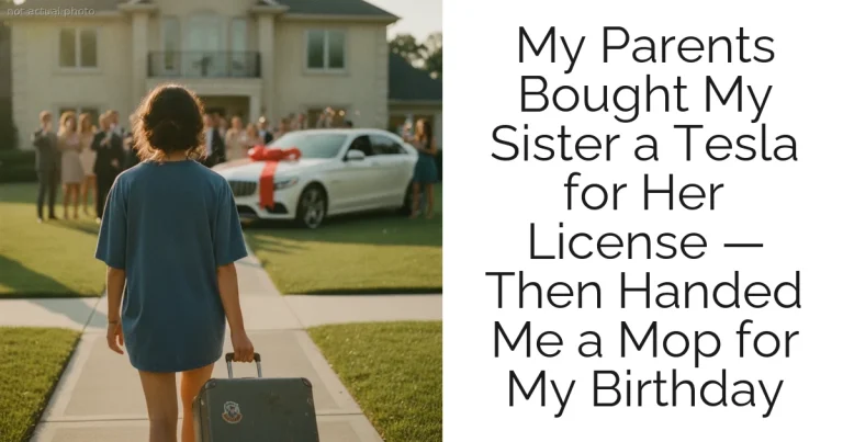 My Parents Bought My Sister a Tesla for Her License — Then Handed Me a Mop for My Birthday