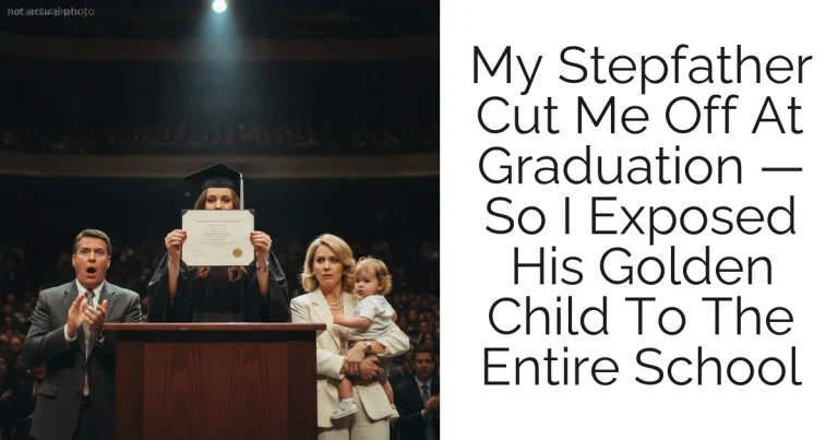 My Stepfather Cut Me Off At Graduation — So I Exposed His Golden Child To The Entire School