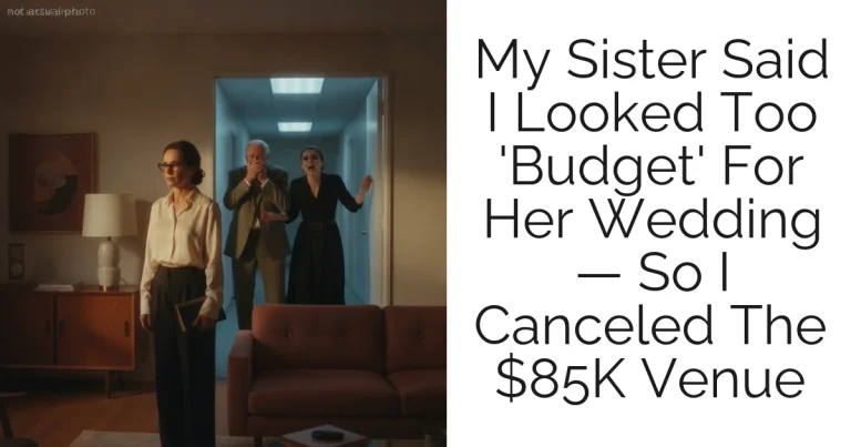 My Sister Said I Looked Too 'Budget' For Her Wedding — So I Canceled The $85K Venue