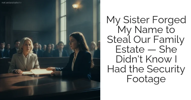 My Sister Forged My Name to Steal Our Family Estate — She Didn't Know I Had the Security Footage
