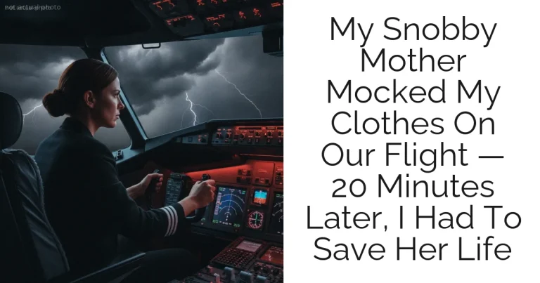 My Snobby Mother Mocked My Clothes On Our Flight — 20 Minutes Later, I Had To Save Her Life
