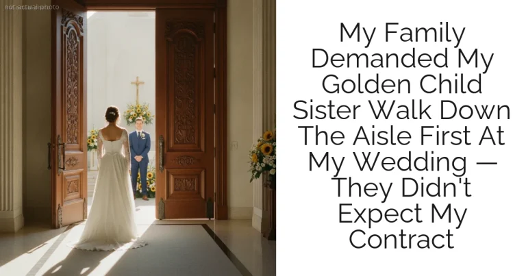 My Family Demanded My Golden Child Sister Walk Down The Aisle First At My Wedding — They Didn't Expect My Contract