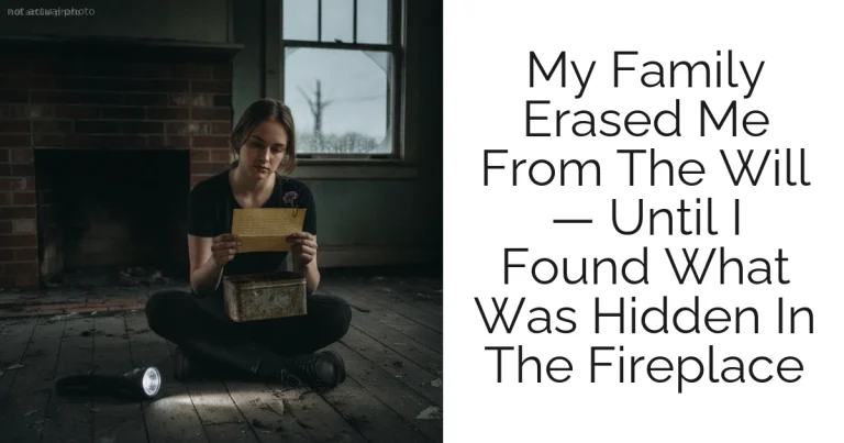 My Family Erased Me From The Will — Until I Found What Was Hidden In The Fireplace