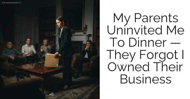 My Parents Uninvited Me To Dinner — They Forgot I Owned Their Business