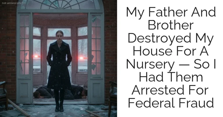 My Father And Brother Destroyed My House For A Nursery — So I Had Them Arrested For Federal Fraud