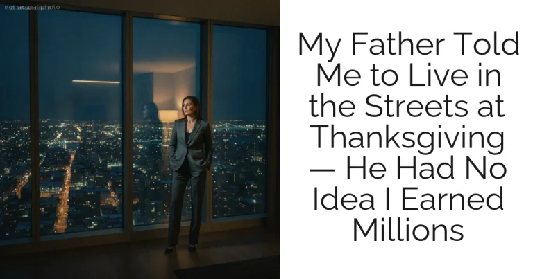 My Father Told Me to Live in the Streets at Thanksgiving — He Had No Idea I Earned Millions