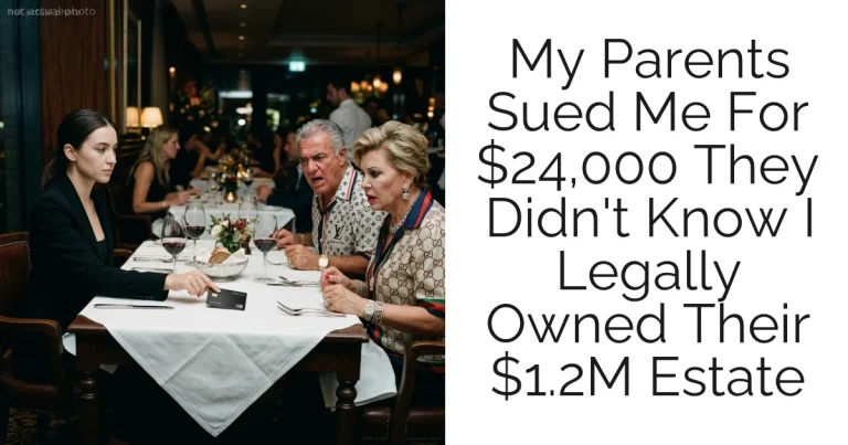 My Parents Sued Me For $24,000 They Didn't Know I Legally Owned Their $1.2M Estate