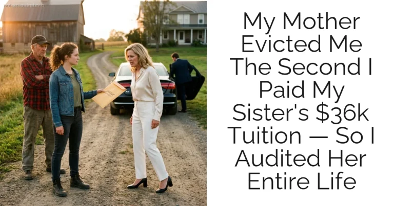 My Mother Evicted Me The Second I Paid My Sister's $36k Tuition — So I Audited Her Entire Life