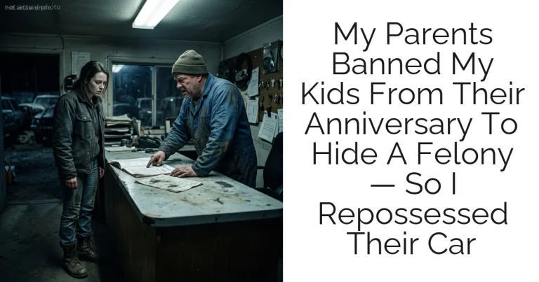 My Parents Banned My Kids From Their Anniversary To Hide A Felony — So I Repossessed Their Car