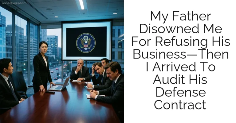My Father Disowned Me For Refusing His Business—Then I Arrived To Audit His Defense Contract