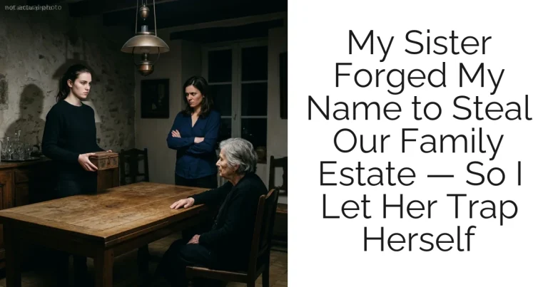 My Sister Forged My Name to Steal Our Family Estate — So I Let Her Trap Herself
