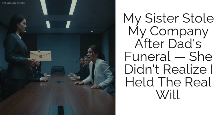 My Sister Stole My Company After Dad's Funeral — She Didn't Realize I Held The Real Will