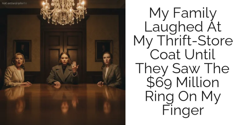 My Family Laughed At My Thrift-Store Coat Until They Saw The $69 Million Ring On My Finger