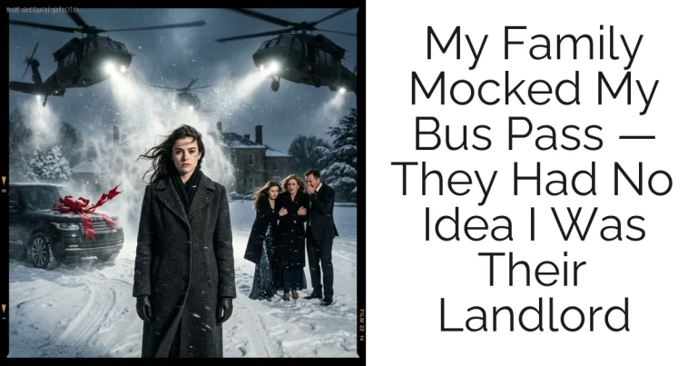 My Family Mocked My Bus Pass — They Had No Idea I Was Their Landlord