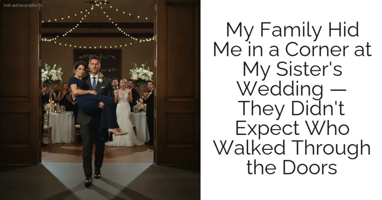 My Family Hid Me in a Corner at My Sister's Wedding — They Didn't Expect Who Walked Through the Doors