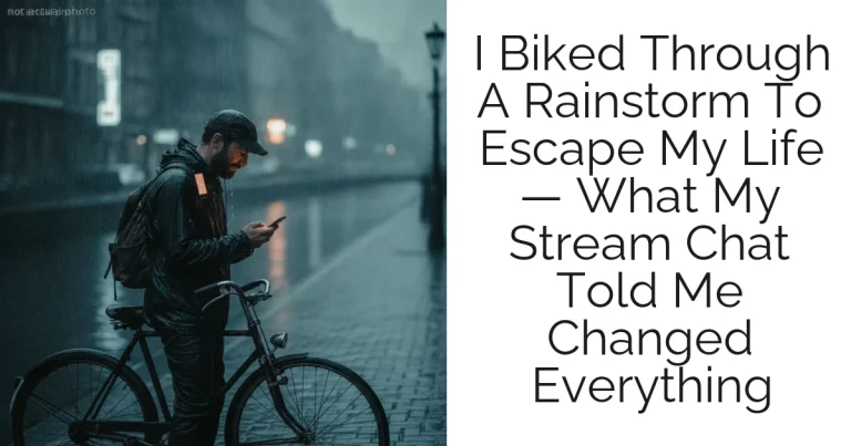 I Biked Through A Rainstorm To Escape My Life — What My Stream Chat Told Me Changed Everything