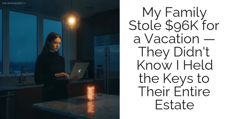My Family Stole $96K for a Vacation — They Didn't Know I Held the Keys to Their Entire Estate