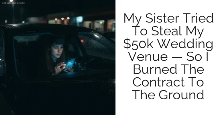 My Sister Tried To Steal My $50k Wedding Venue — So I Burned The Contract To The Ground