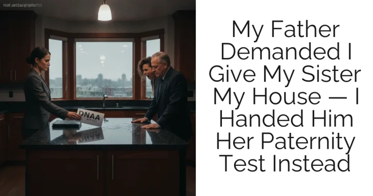 My Father Demanded I Give My Sister My House — I Handed Him Her Paternity Test Instead