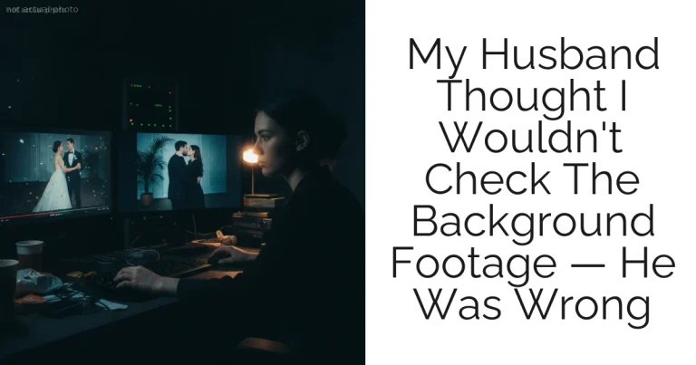 My Husband Thought I Wouldn't Check The Background Footage — He Was Wrong