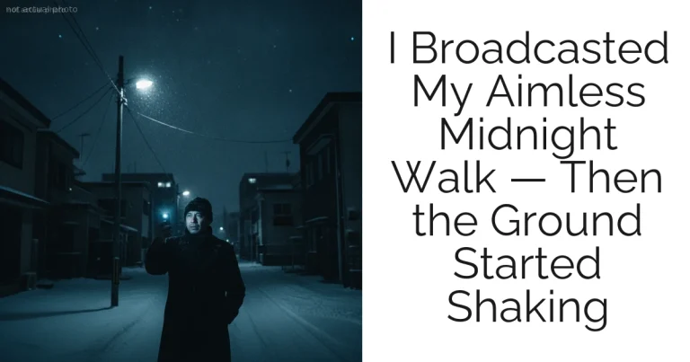 I Broadcasted My Aimless Midnight Walk — Then the Ground Started Shaking