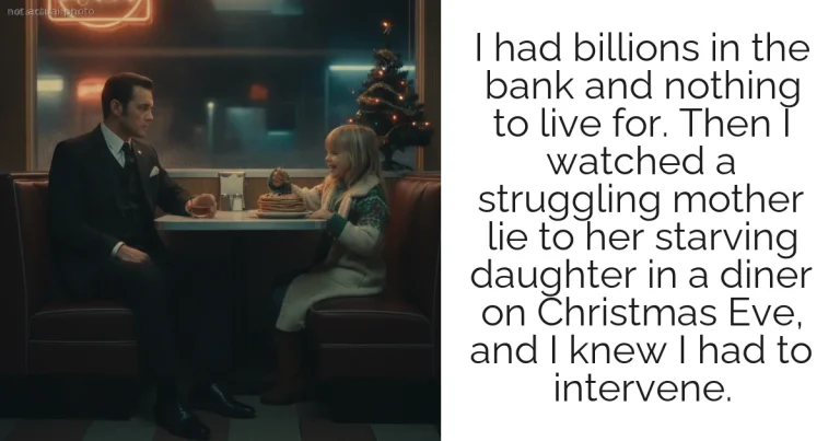 I had billions in the bank and nothing to live for. Then I watched a struggling mother lie to her starving daughter in a diner on Christmas Eve, and I knew I had to intervene.