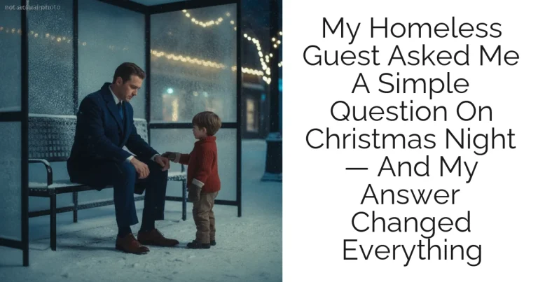My Homeless Guest Asked Me A Simple Question On Christmas Night — And My Answer Changed Everything