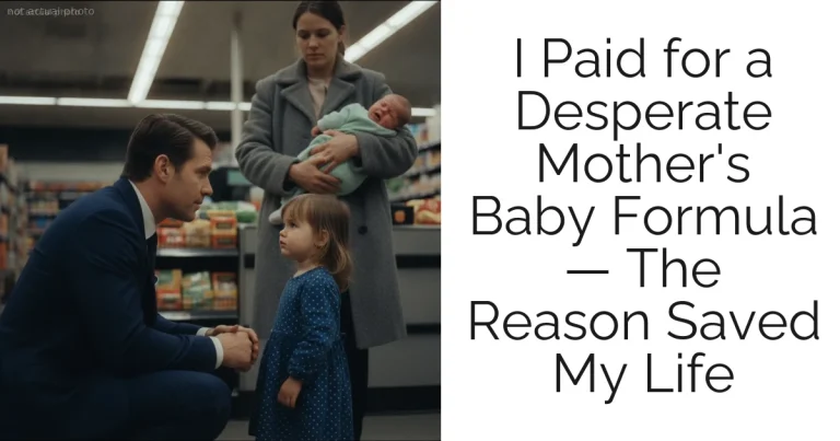 I Paid for a Desperate Mother's Baby Formula — The Reason Saved My Life