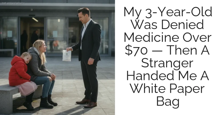 My 3-Year-Old Was Denied Medicine Over $70 — Then A Stranger Handed Me A White Paper Bag