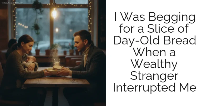 I Was Begging for a Slice of Day-Old Bread When a Wealthy Stranger Interrupted Me