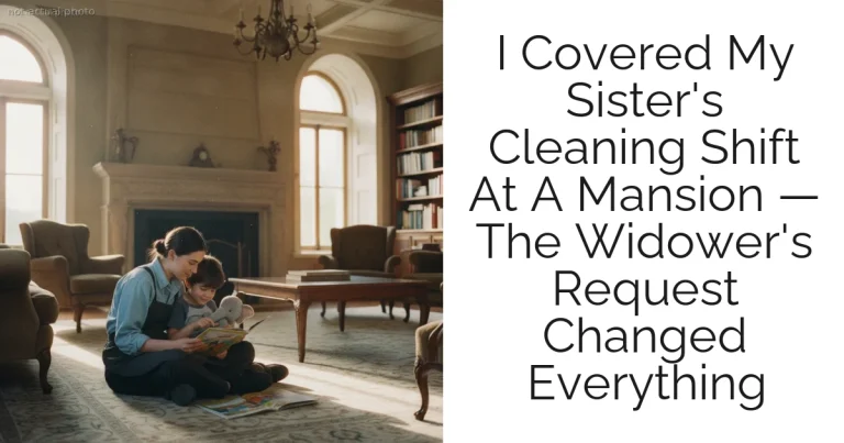 I Covered My Sister's Cleaning Shift At A Mansion — The Widower's Request Changed Everything