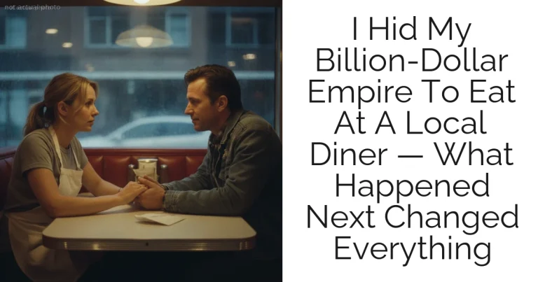 I Hid My Billion-Dollar Empire To Eat At A Local Diner — What Happened Next Changed Everything