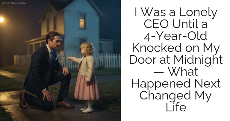 I Was a Lonely CEO Until a 4-Year-Old Knocked on My Door at Midnight — What Happened Next Changed My Life