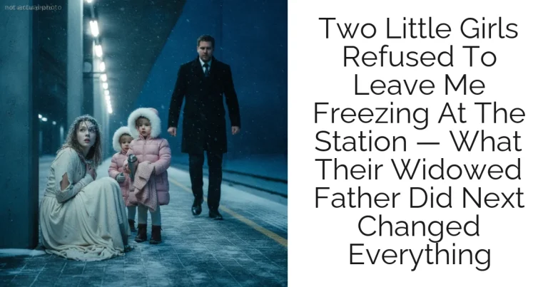 Two Little Girls Refused To Leave Me Freezing At The Station — What Their Widowed Father Did Next Changed Everything