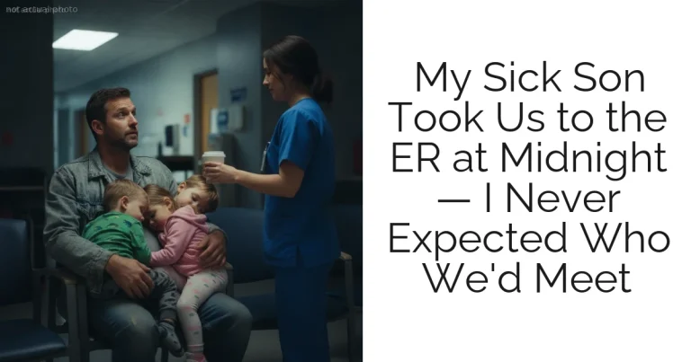 My Sick Son Took Us to the ER at Midnight — I Never Expected Who We'd Meet