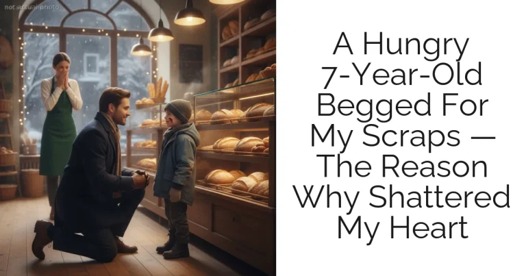 A Hungry 7-Year-Old Begged For My Scraps — The Reason Why Shattered My Heart