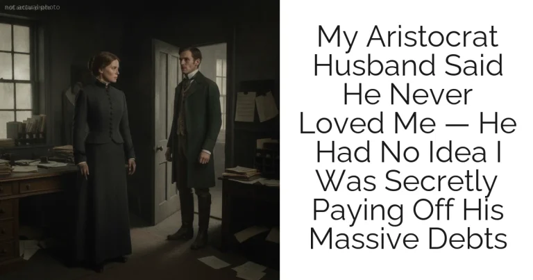 My Aristocrat Husband Said He Never Loved Me — He Had No Idea I Was Secretly Paying Off His Massive Debts