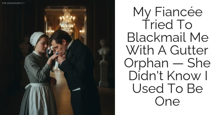 My Fiancée Tried To Blackmail Me With A Gutter Orphan — She Didn't Know I Used To Be One