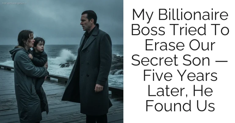 My Billionaire Boss Tried To Erase Our Secret Son — Five Years Later, He Found Us