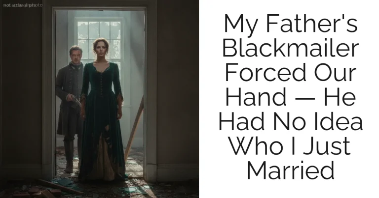 My Father's Blackmailer Forced Our Hand — He Had No Idea Who I Just Married