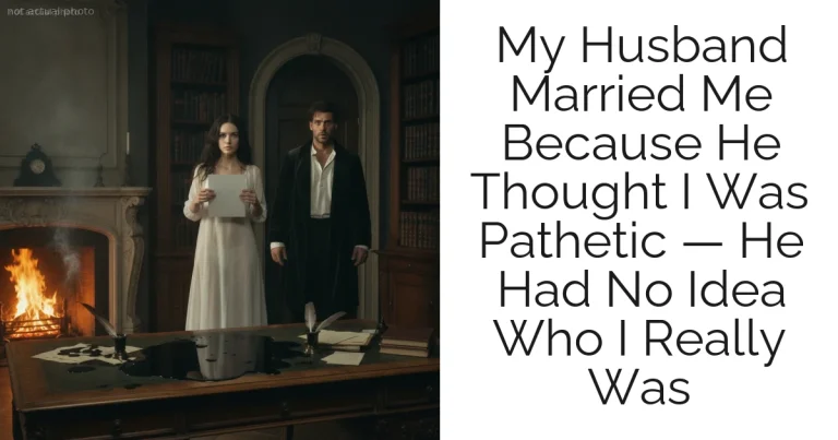 My Husband Married Me Because He Thought I Was Pathetic — He Had No Idea Who I Really Was
