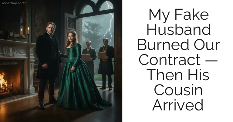 My Fake Husband Burned Our Contract — Then His Cousin Arrived