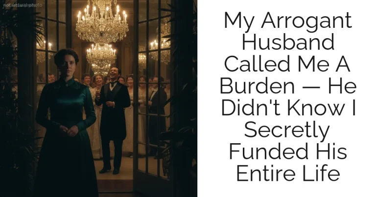 My Arrogant Husband Called Me A Burden — He Didn't Know I Secretly Funded His Entire Life