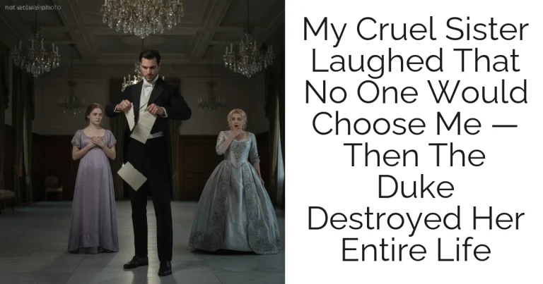 My Cruel Sister Laughed That No One Would Choose Me — Then The Duke Destroyed Her Entire Life