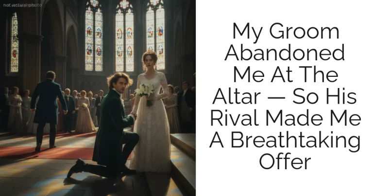 My Groom Abandoned Me At The Altar — So His Rival Made Me A Breathtaking Offer