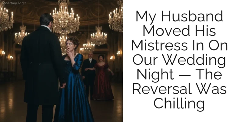 My Husband Moved His Mistress In On Our Wedding Night — The Reversal Was Chilling