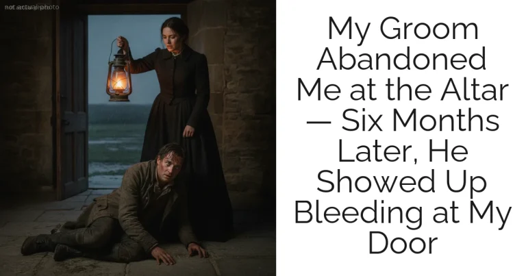 My Groom Abandoned Me at the Altar — Six Months Later, He Showed Up Bleeding at My Door